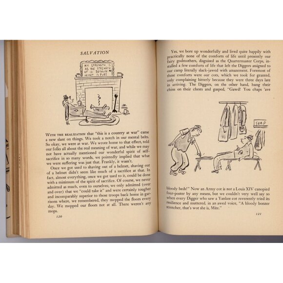 1944 C/O Postmaster St. George WWII Aussie Army Humor HC w/ DJ & Book Club Inser - Picture 4 of 9